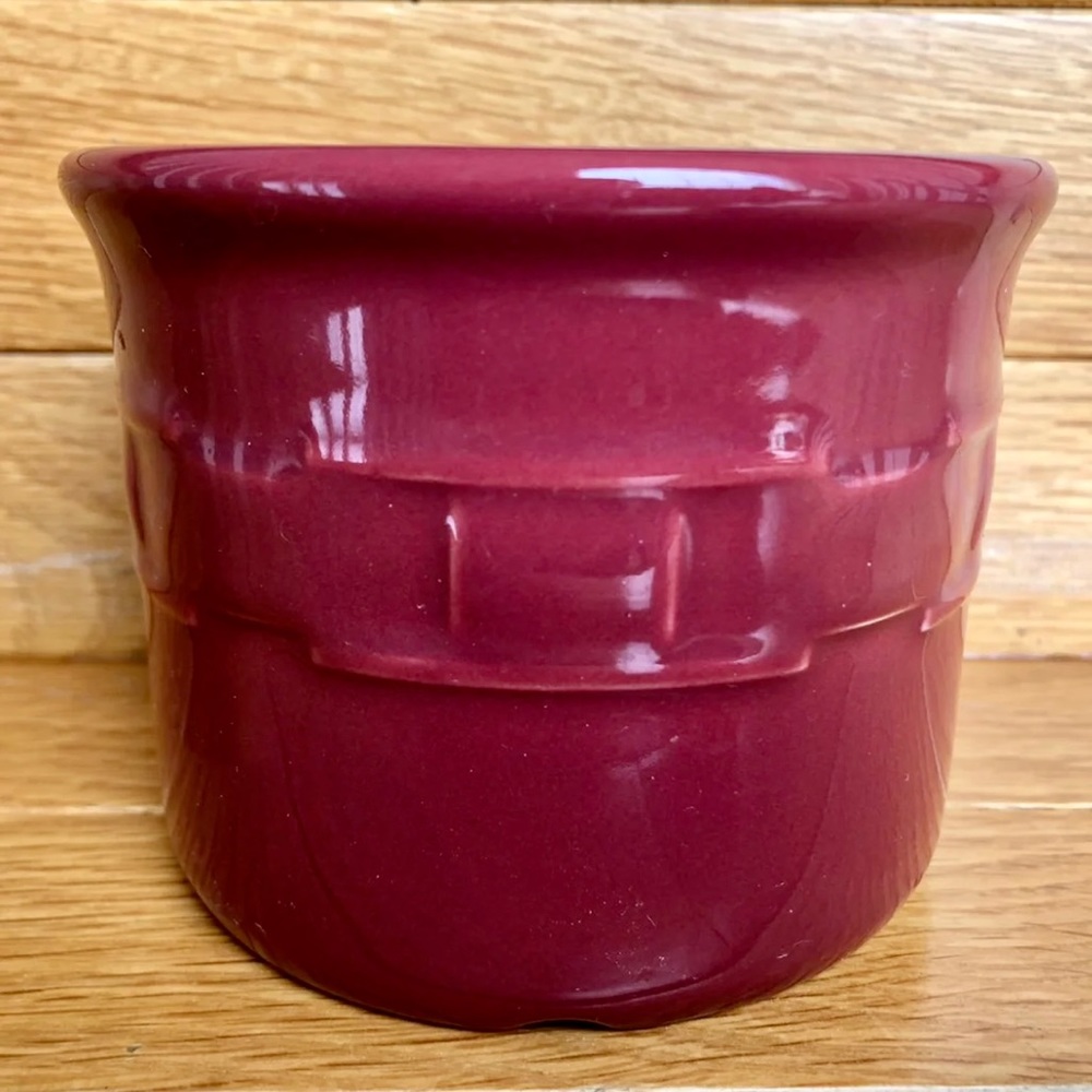 LONGABERGER Crock Pottery Woven Traditions Paprika